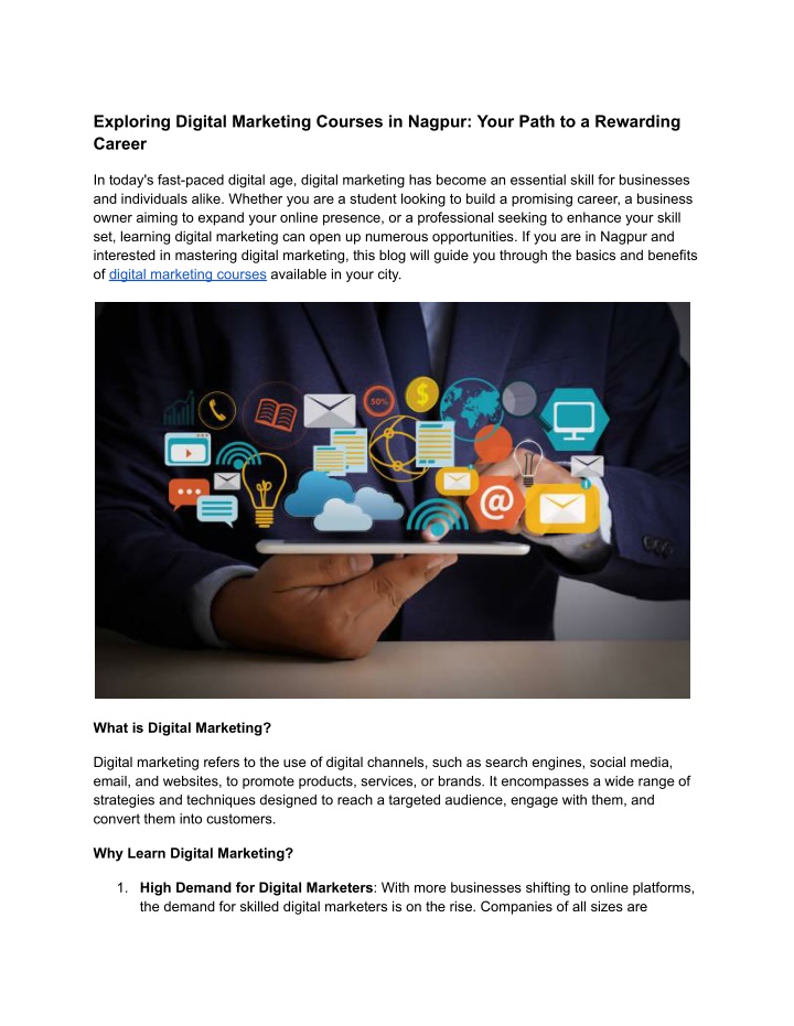 exploring digital marketing courses in nagpur n.w