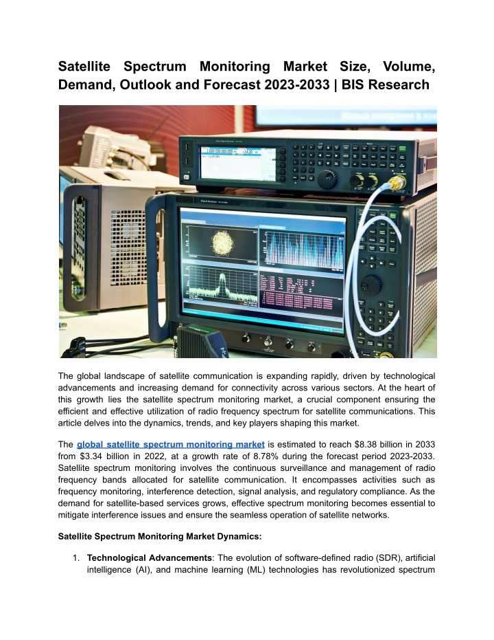 satellite demand outlook and forecast 2023 2033 n.w