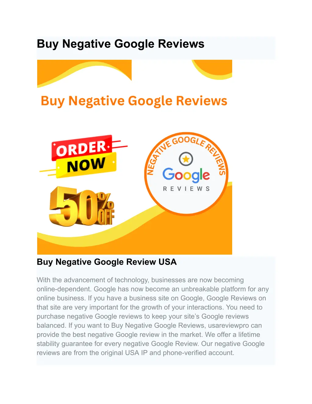 buy negative google reviews n.