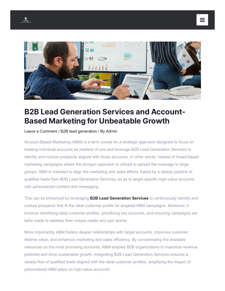 b2b lead generation services and account based n.w