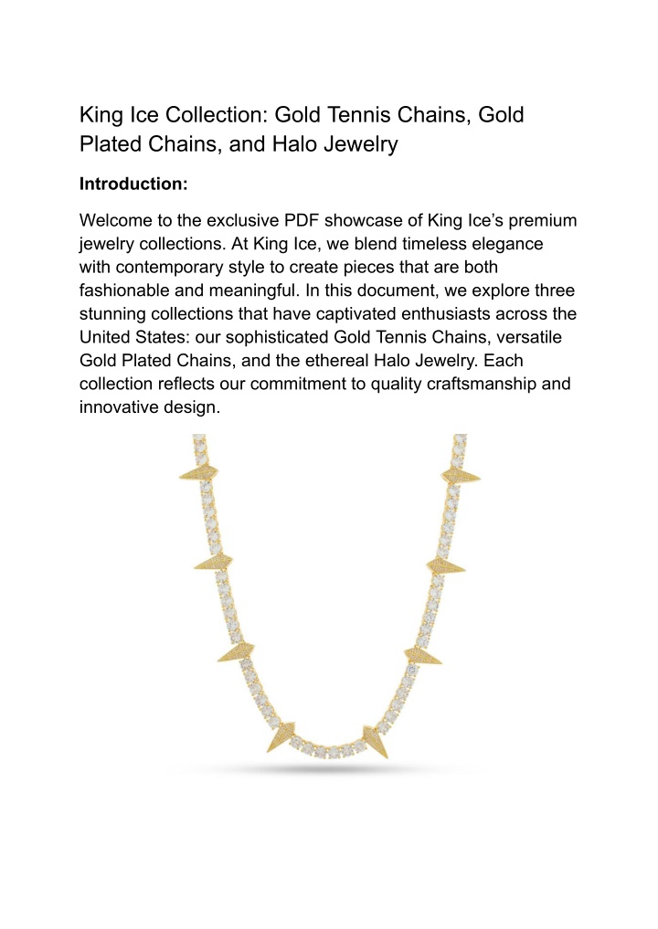 king ice collection gold tennis chains gold n.w