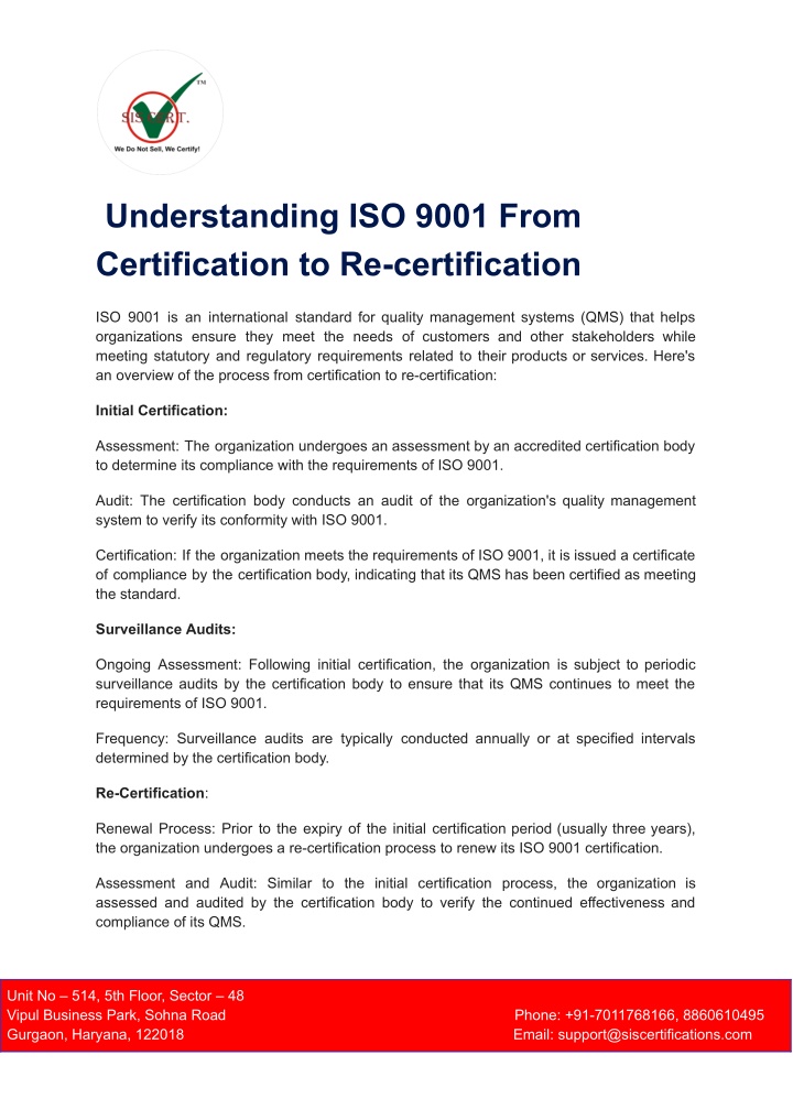 understanding iso 9001 from certification n.w