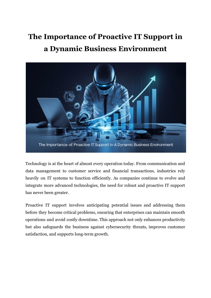 the importance of proactive it support in n.w