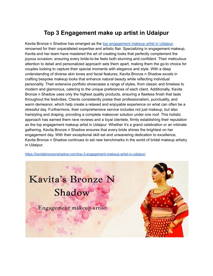 top 3 engagement make up artist in udaipur n.w