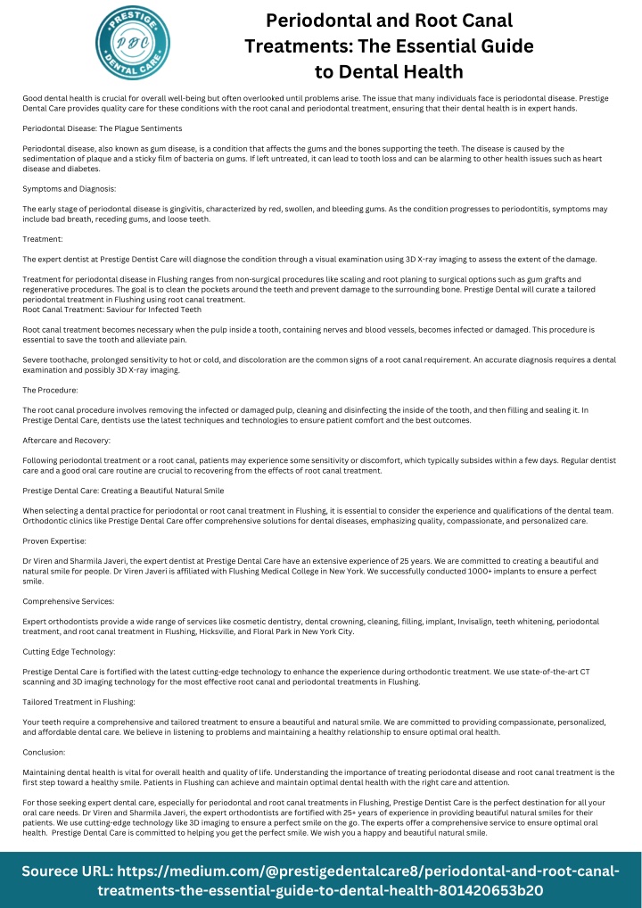 periodontal and root canal treatments n.w