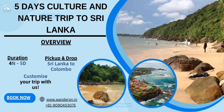 5 days culture and nature trip to sri lanka n.w