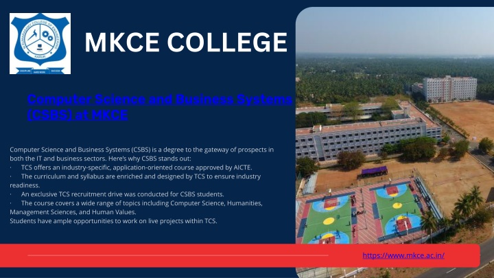 Computer Science and Business Systems (CSBS) at MKCE
