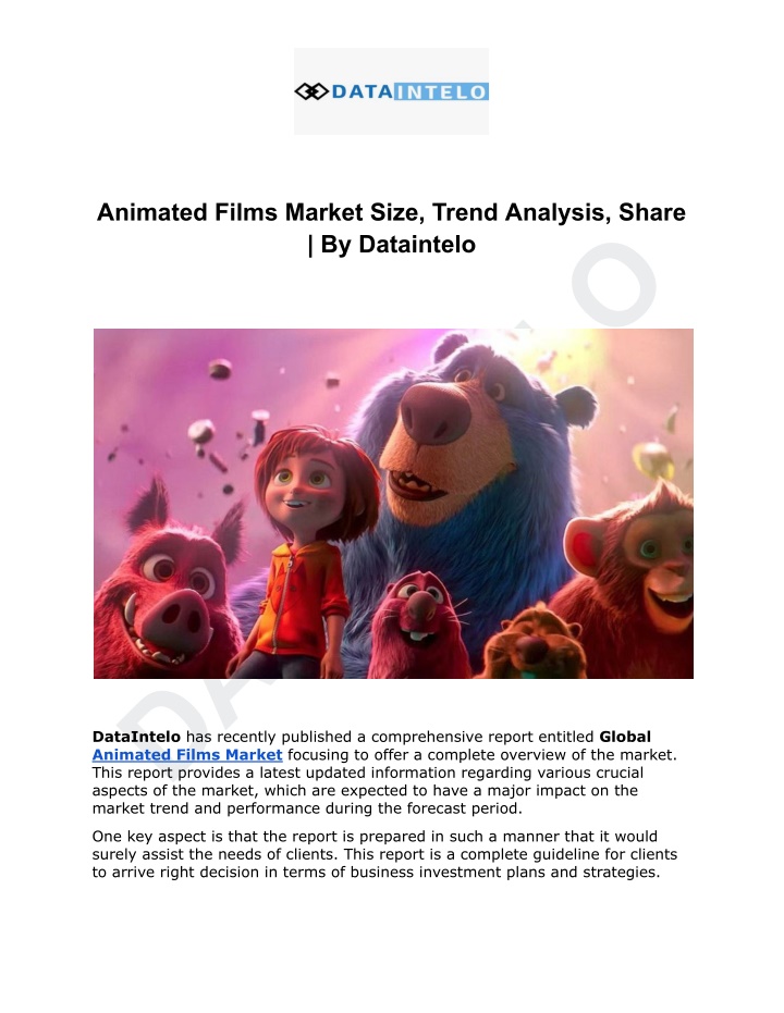 animated films market size trend analysis share n.w