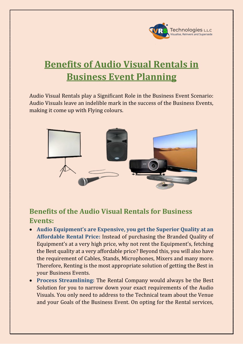 benefits of audio visual rentals in business l.w