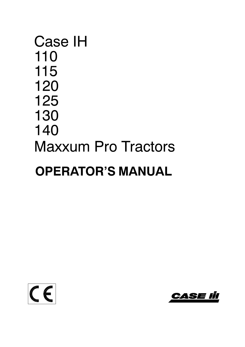 case ih 110 115 120 125 130 140 maxxum l.w