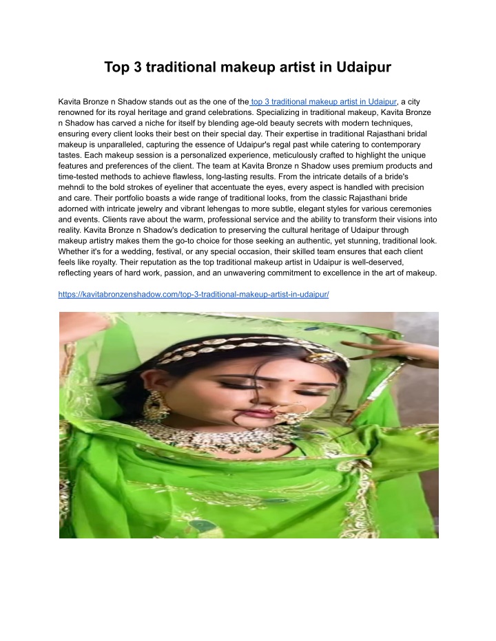 top 3 traditional makeup artist in udaipur n.w