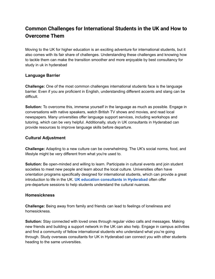 common challenges for international students n.w