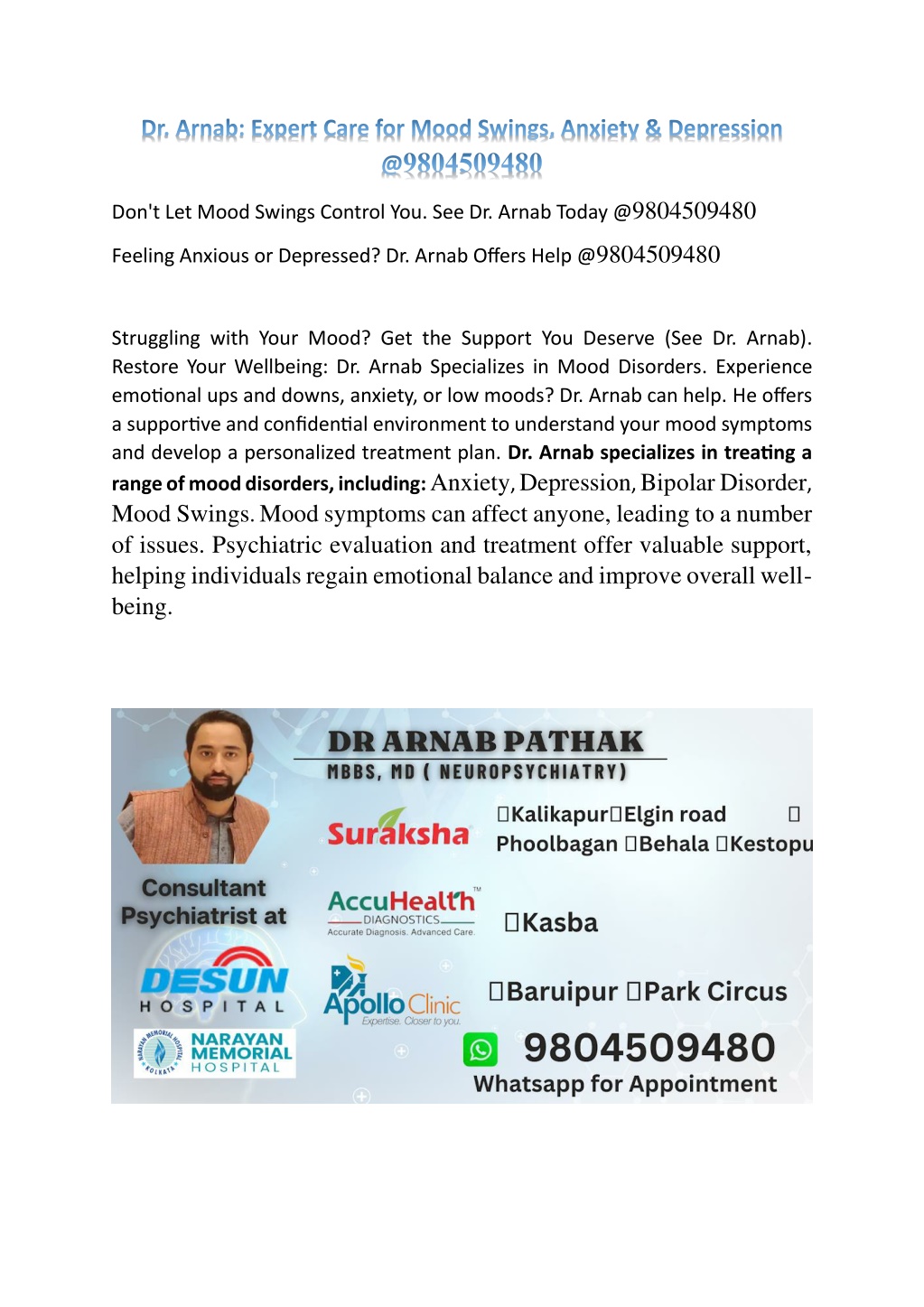 dr arnab expert care for mood swings anxiety l.w