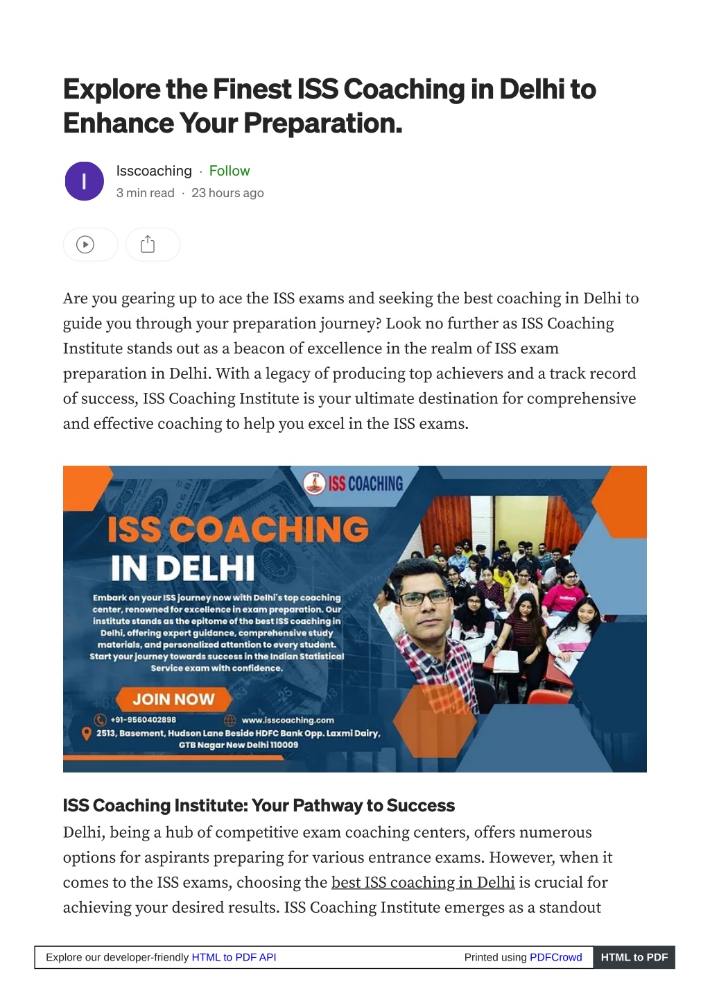explore the finest iss coaching in delhi l.w