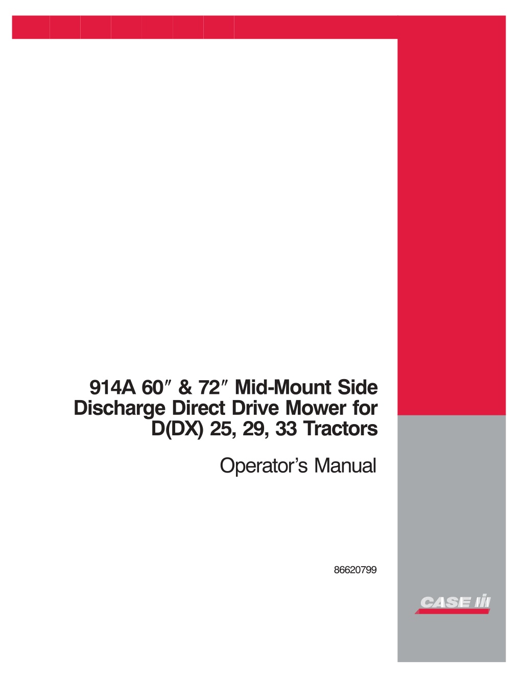 914a 60 72 mid mount side discharge direct drive l.w