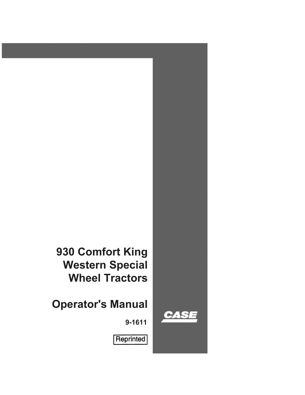 930 comfort king western special wheel tractors l.w