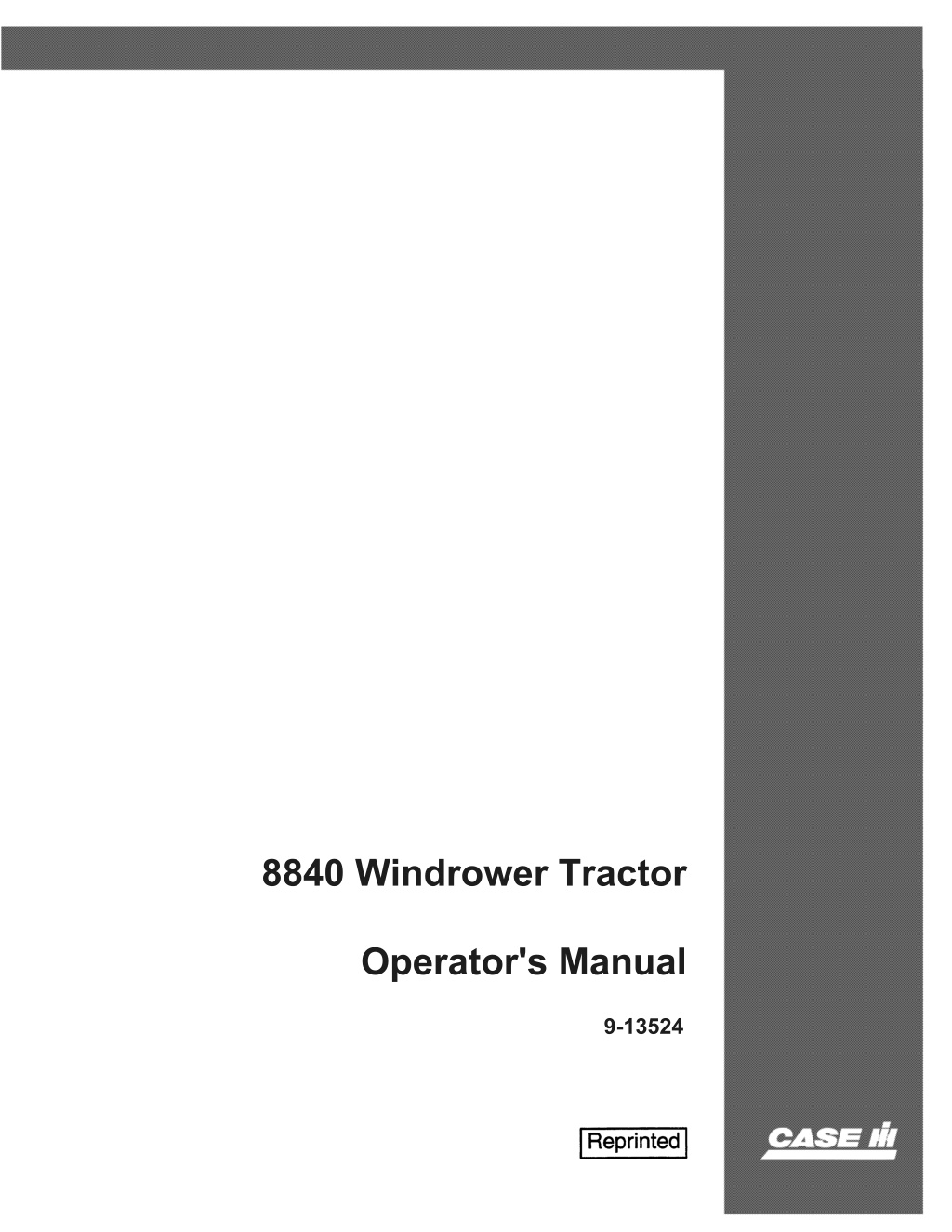 8840 windrower tractor l.w