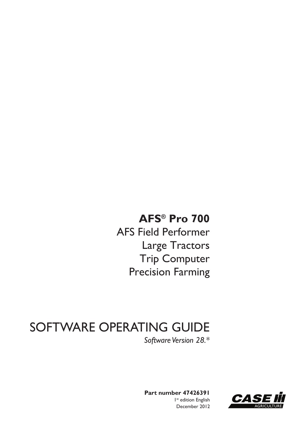 afs pro 700 afs field performer large tractors l.w