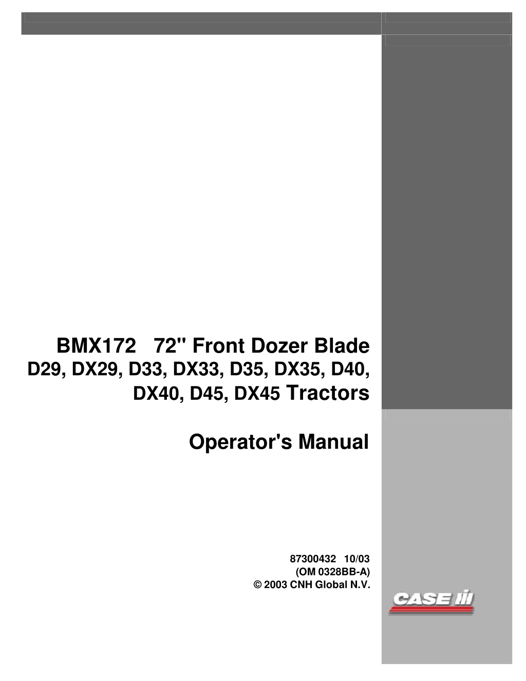 bmx172 72 front dozer blade d29 dx29 d33 dx33 l.w