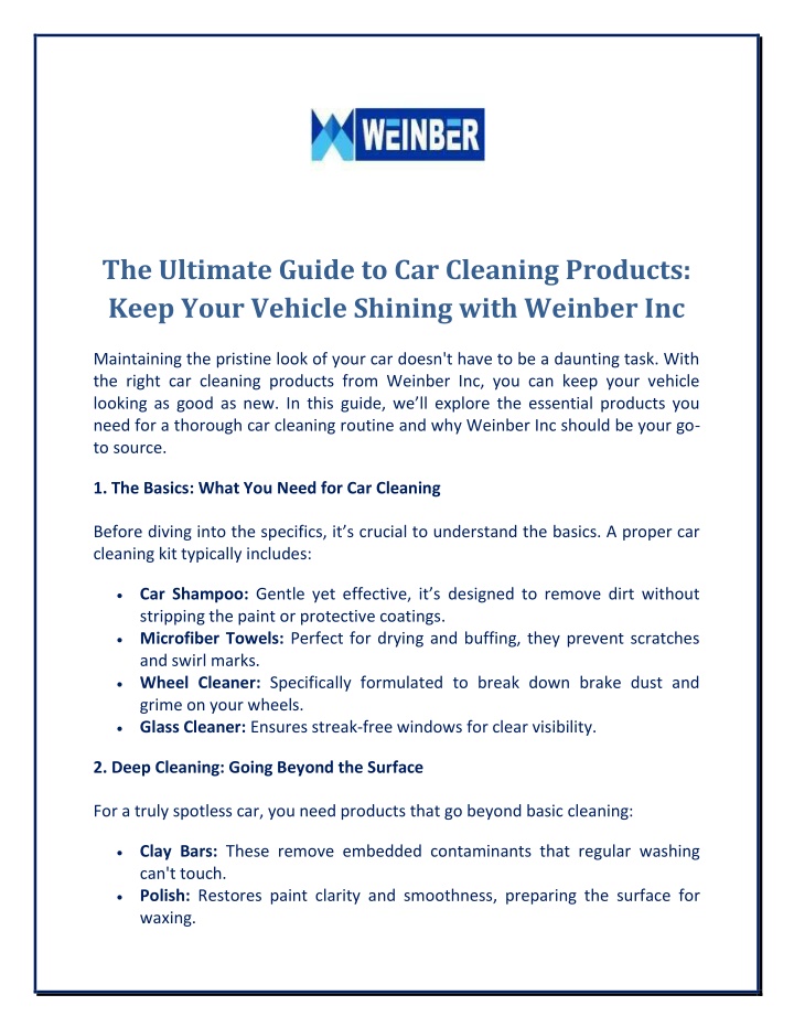 the ultimate guide to car cleaning products keep n.w