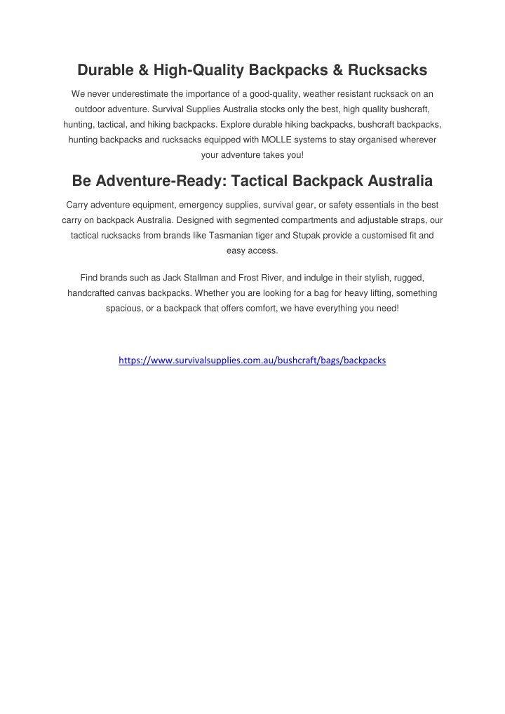 durable high quality backpacks rucksacks n.w