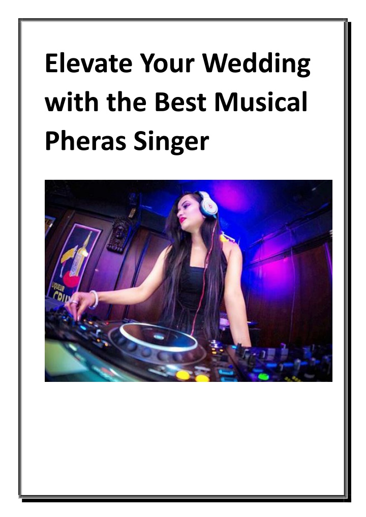 elevate your wedding with the best musical pheras n.w