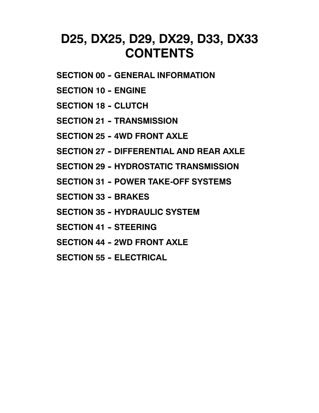 d25 dx25 d29 dx29 d33 dx33 contents l.w