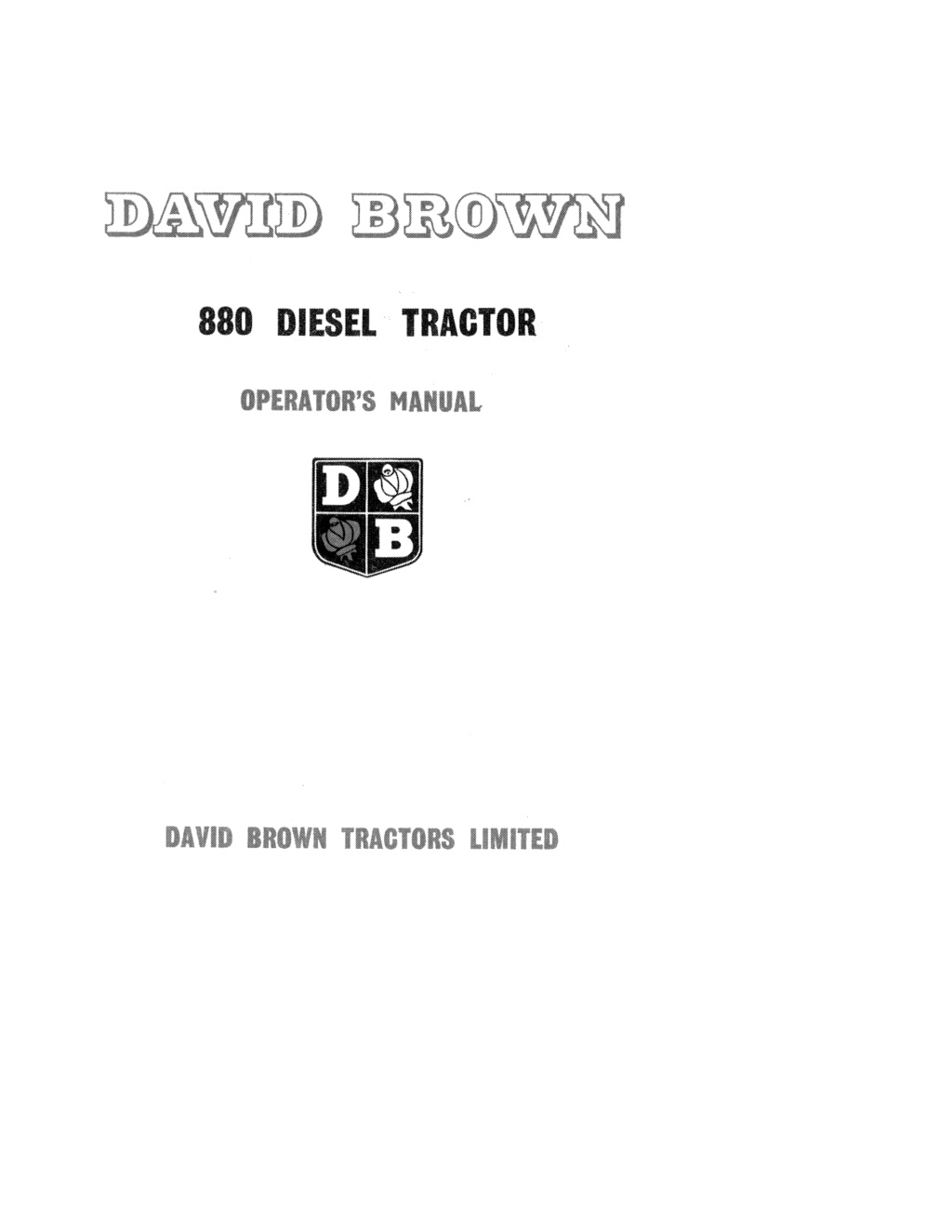 880 diesel tractor l.w