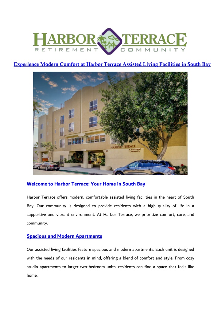 experience modern comfort at harbor terrace n.w