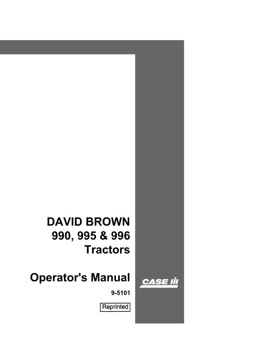 david brown 990 995 996 tractors l.w