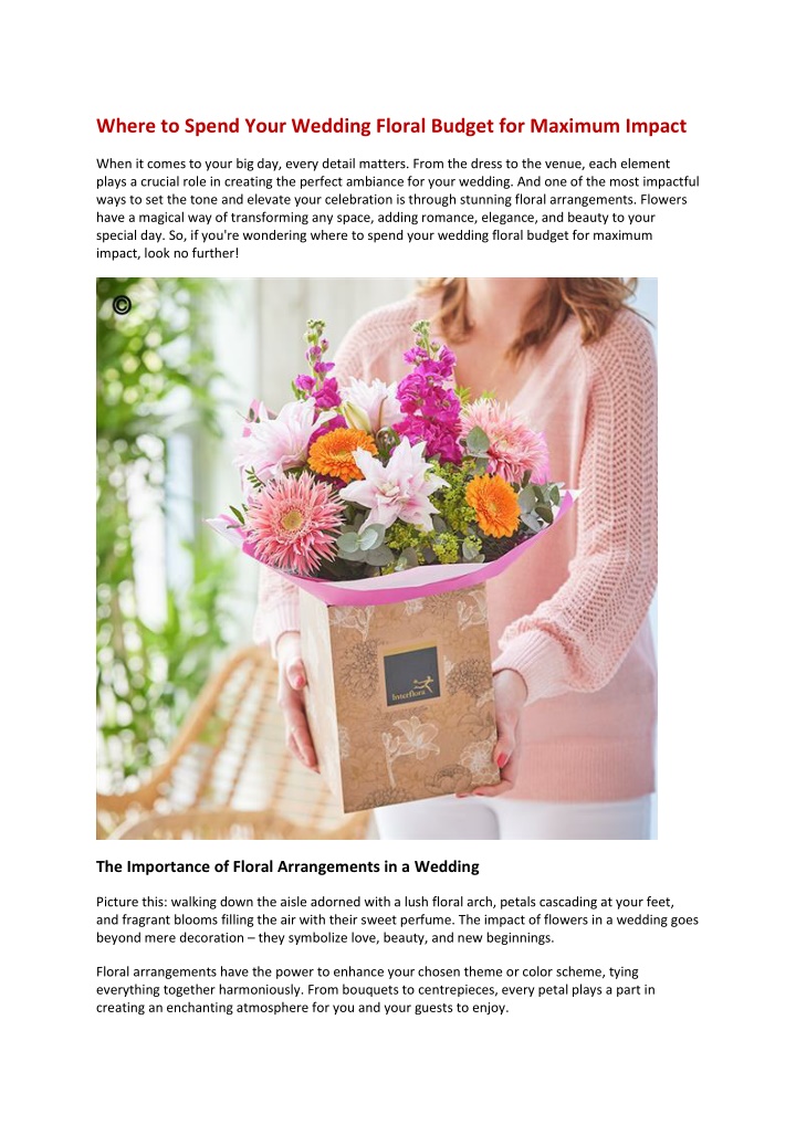 where to spend your wedding floral budget n.w