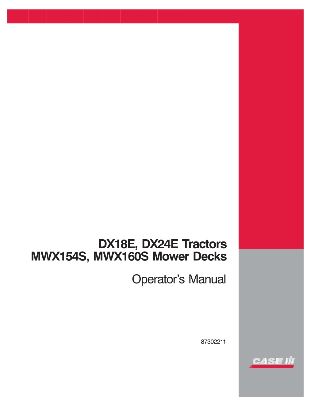 dx18e dx24e tractors l.w