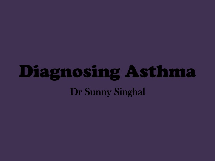 Diagnosing Asthma