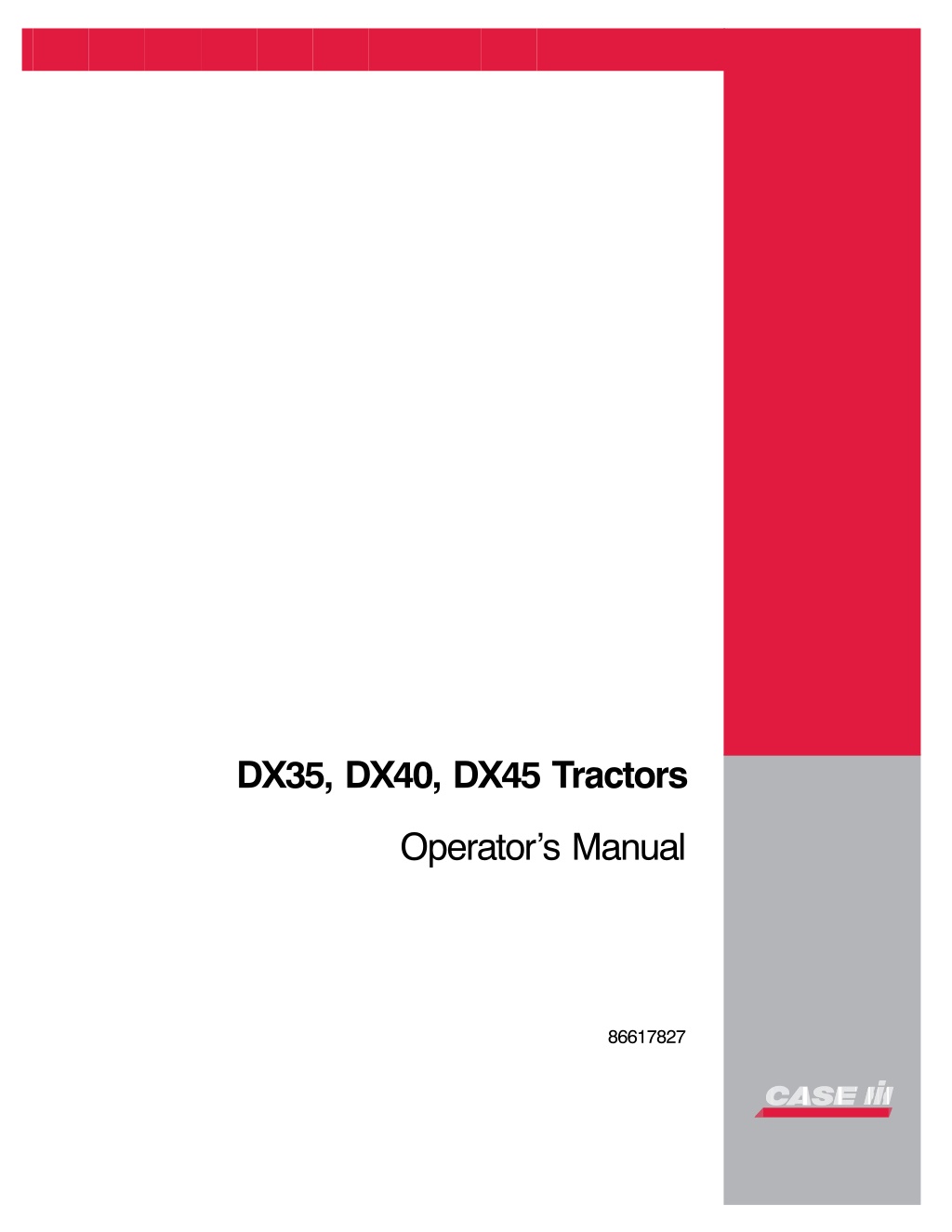 dx35 dx40 dx45 tractors l.w