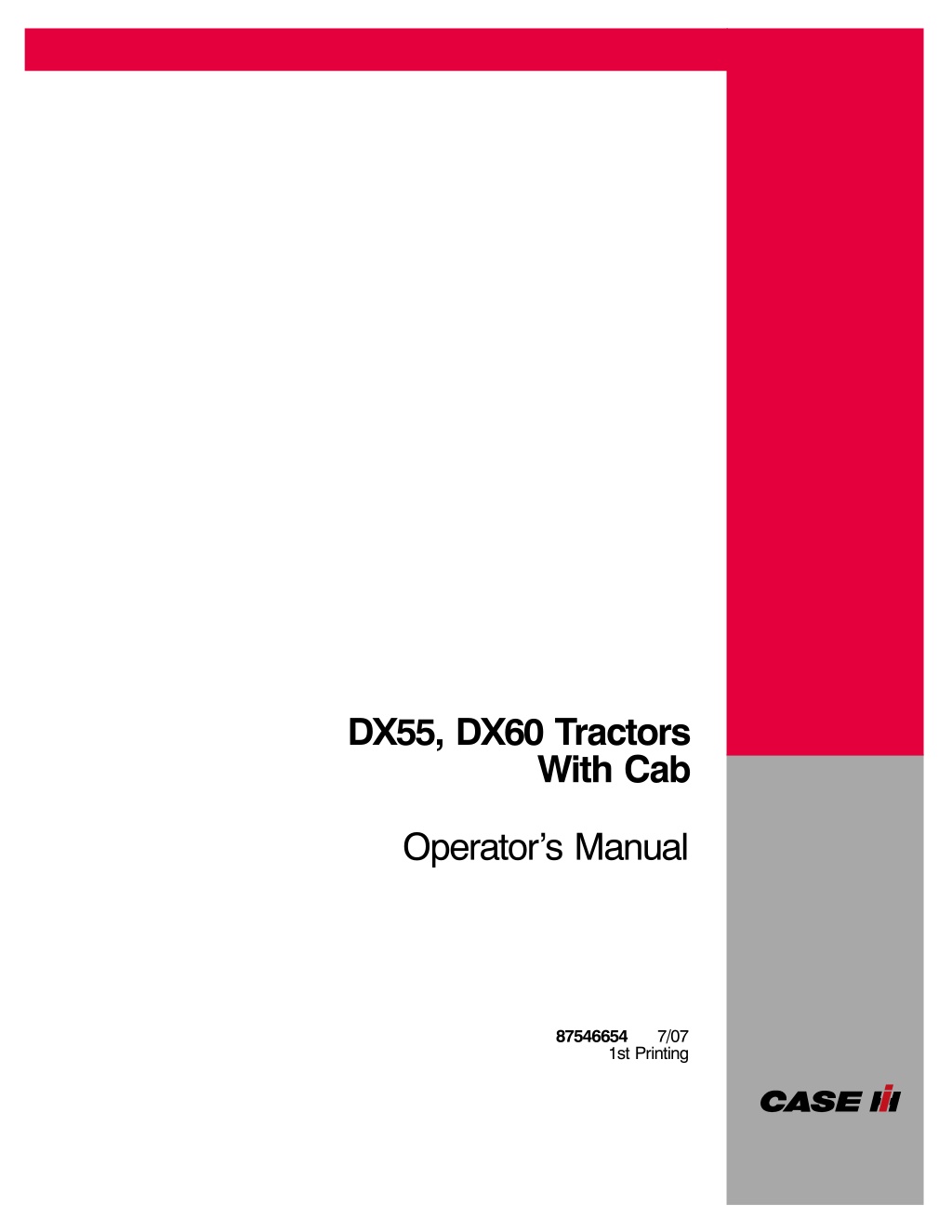 dx55 dx60 tractors l.w