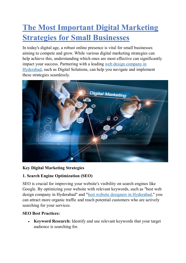 the most important digital marketing strategies n.w