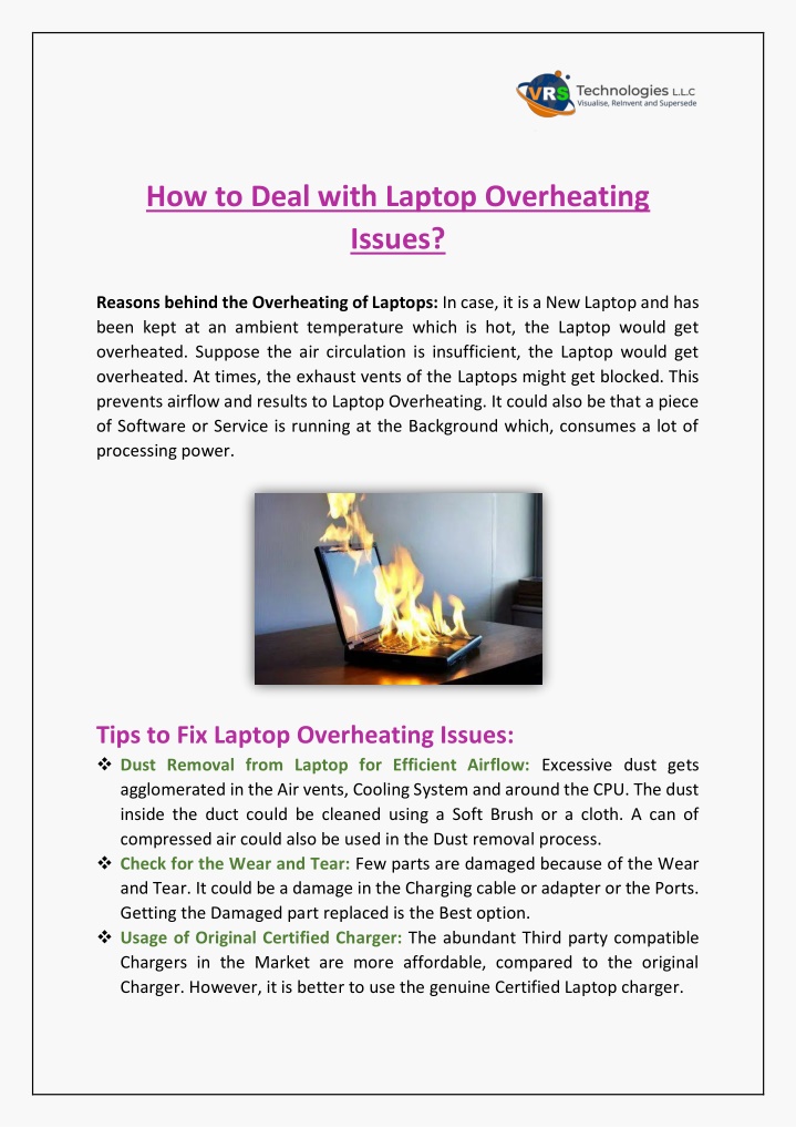how to deal with laptop overheating issues n.w