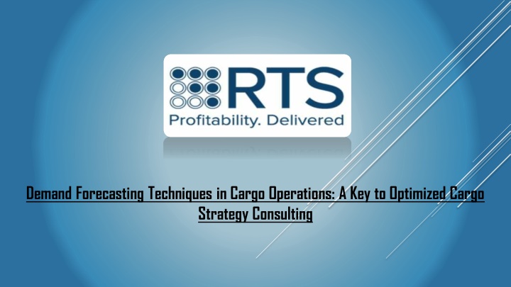 demand forecasting techniques in cargo operations n.w