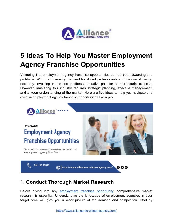 5 ideas to help you master employment agency n.w