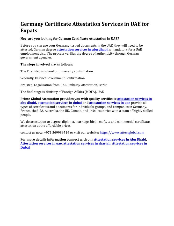 germany certificate attestation services n.w
