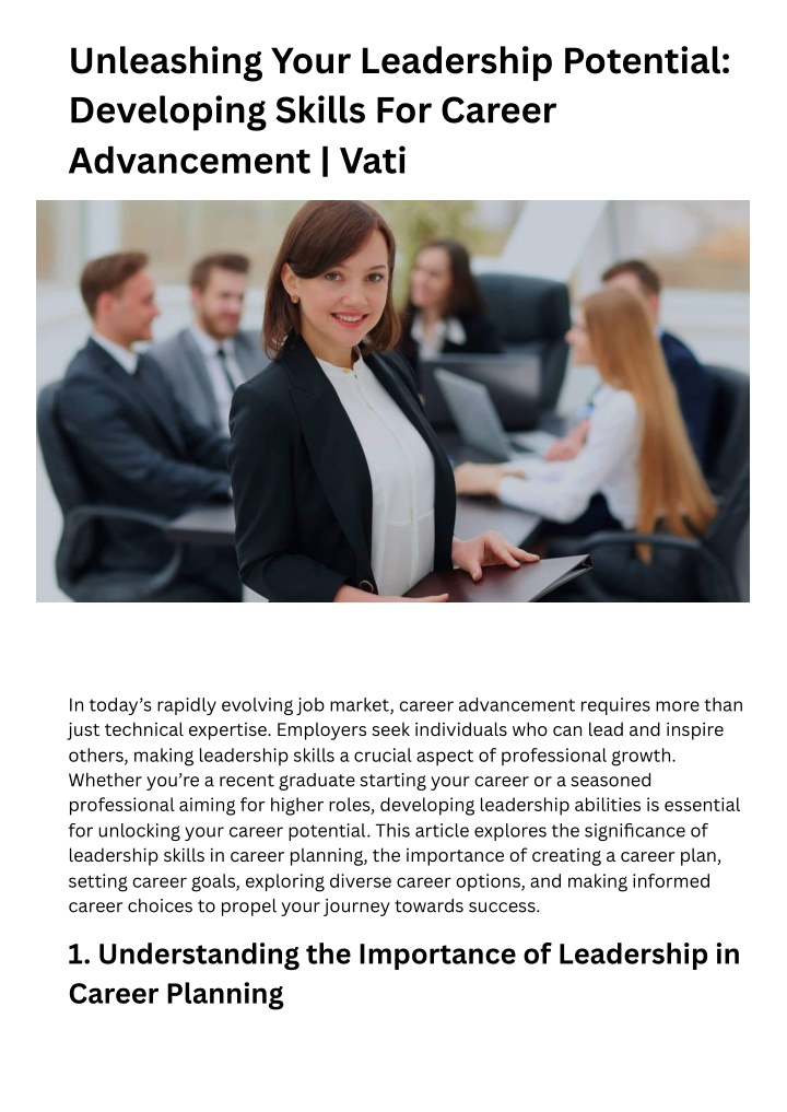 unleashing your leadership potential developing n.w