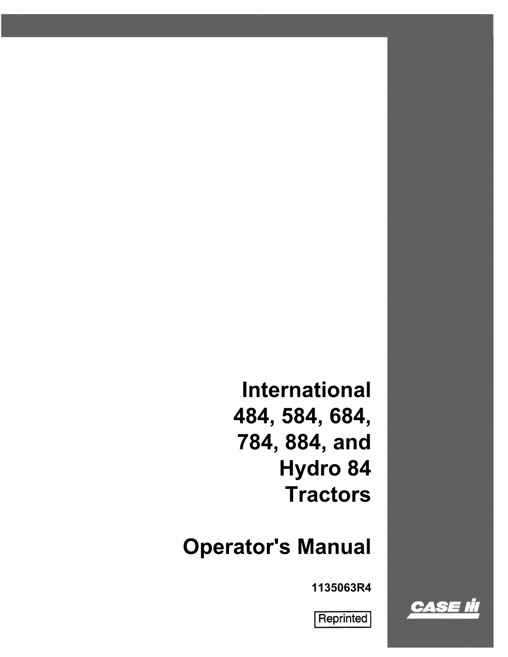 international 484 584 684 784 884 and hydro l.w