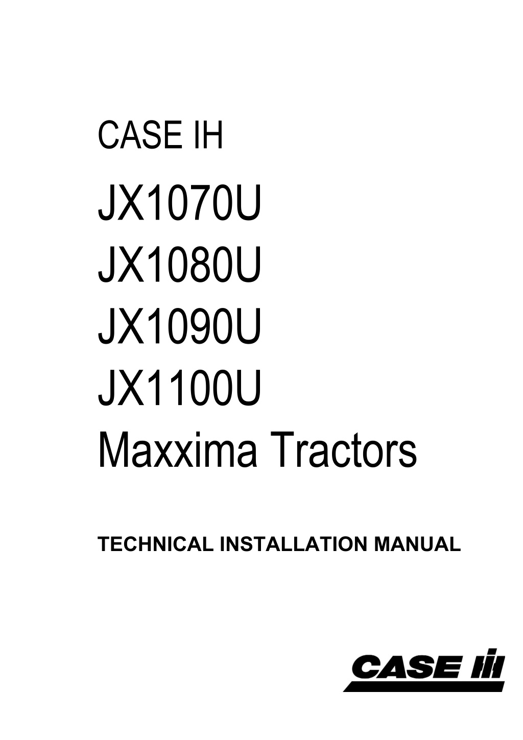 case ih jx1070u jx1080u jx1090u jx1100u maxxima l.w