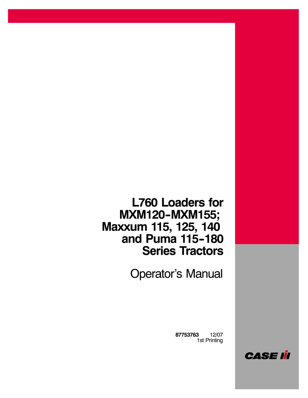 l760 loaders for mxm120 mxm155 maxxum l.w