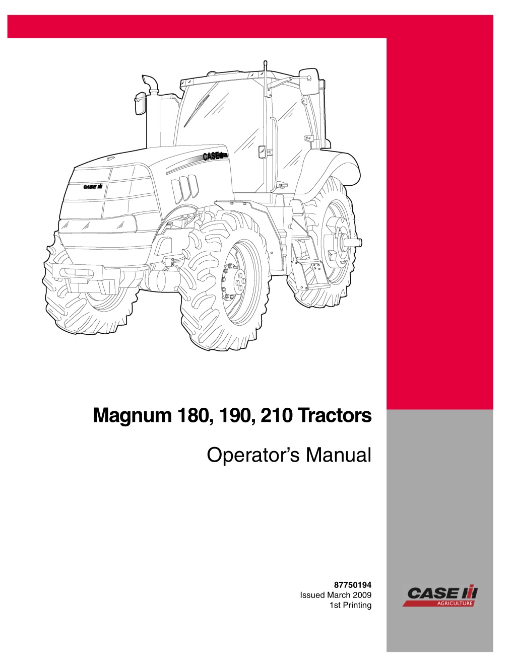 magnum 180 190 210 tractors l.w