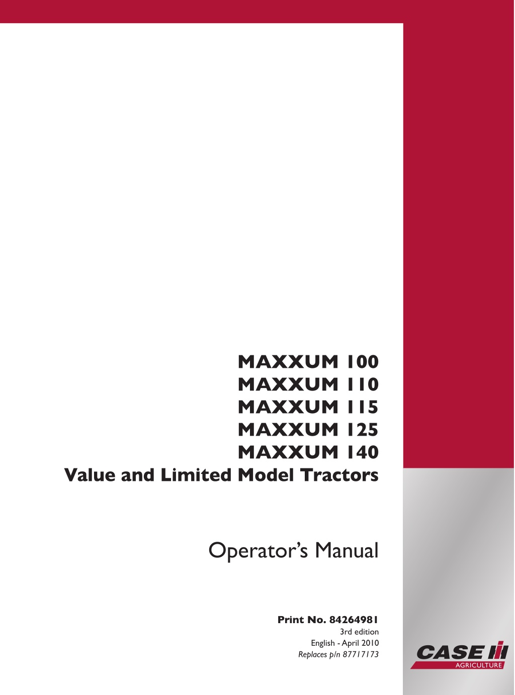 maxxum 100 maxxum 110 maxxum 115 maxxum l.w