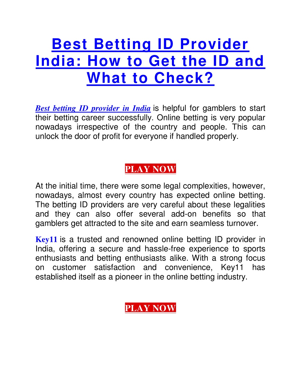 best betting id provider india l.w
