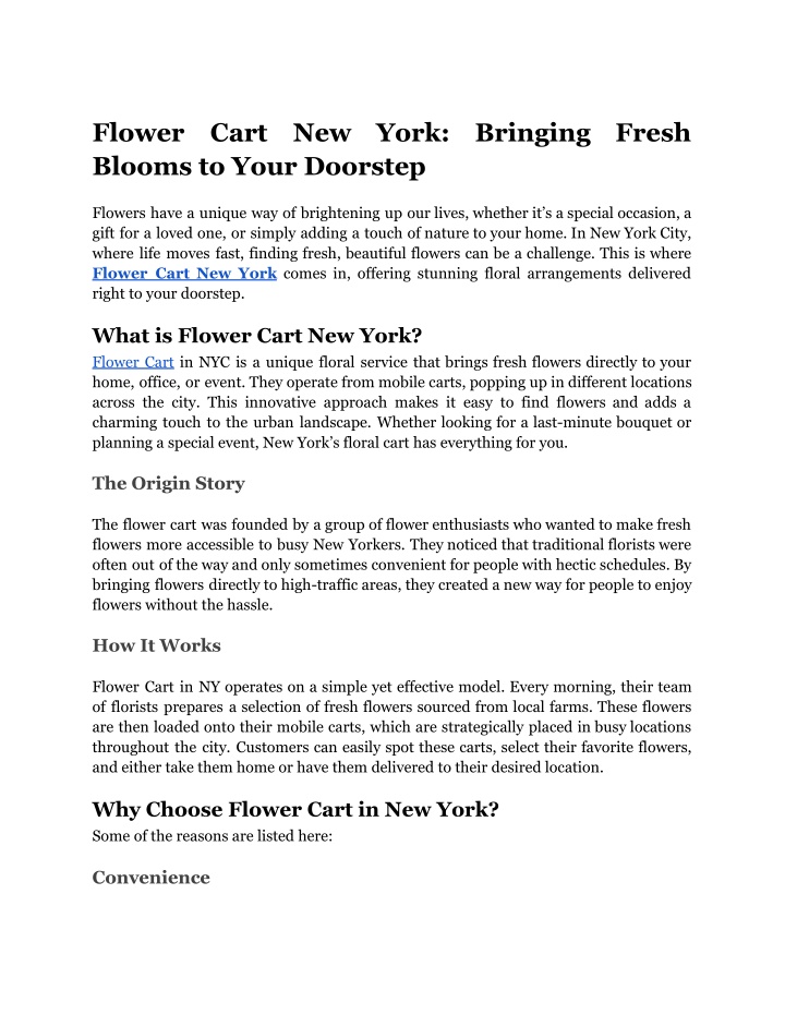 flower blooms to your doorstep n.w