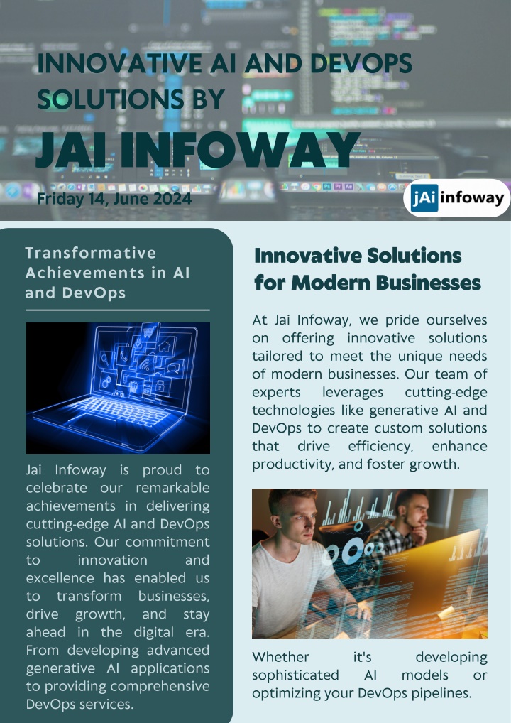 innovative ai and devops solutions by jai infoway n.w