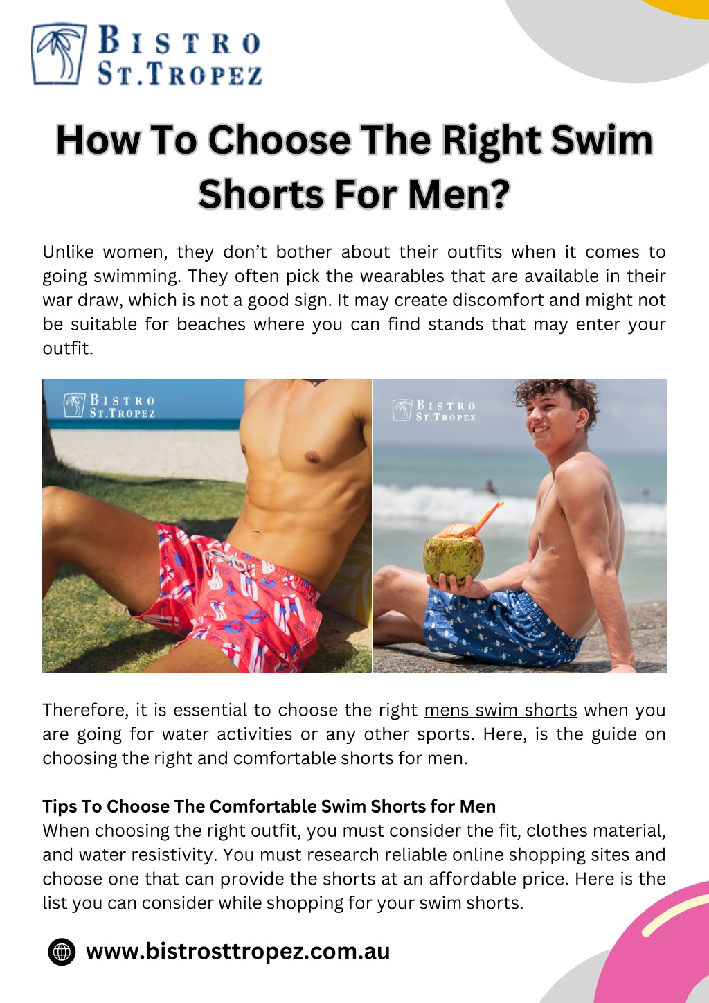 how to choose the right swim shorts l.w